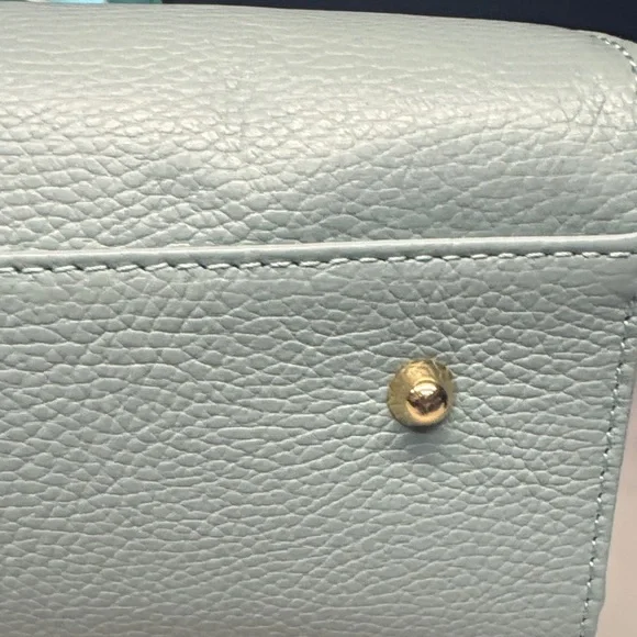 Anna Paola Made in Italy Leather Elegant Satchel with bag charms - new - w strap - Picture 9 of 9